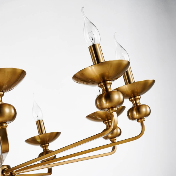 Купить Favourite 2678-10P подвесная люстра Каркас бронзового цвета, декор из хрустальных элементов