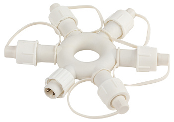 ЭРА Разветвитель ERAPS-OR2 круговой для гирлянд 6 гнезд IP44 ПВХ 24 В