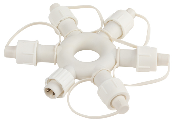 ЭРА Разветвитель ERAPS-OR2 круговой для гирлянд 6 гнезд IP44 ПВХ 24 В