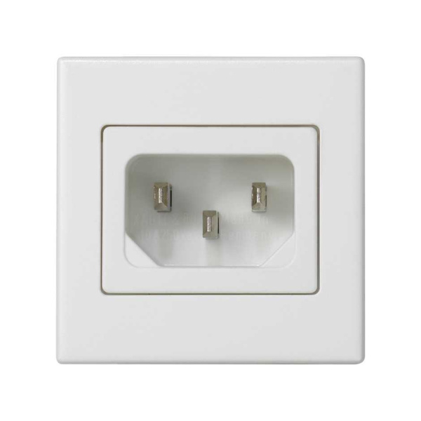 Simon Connect Белая Плата c 1-м разъёмом "папа" IEC320, 45х45мм K305A-9