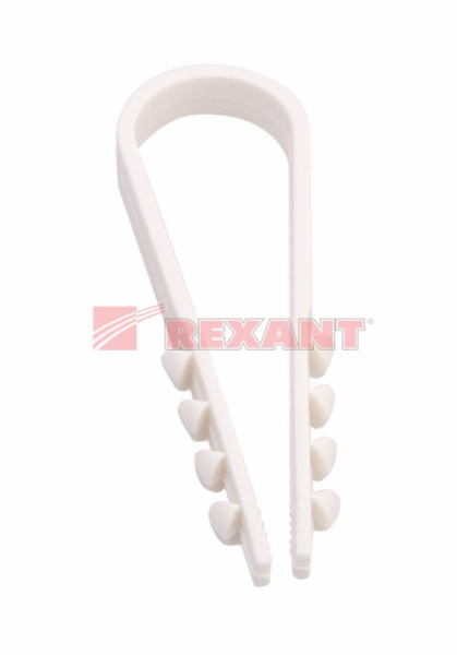 Купить Дюбель-хомут 5-10, белый (упак. 100шт.) Rexant 07-4501
