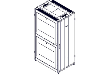 Systeme Electric Шкаф, серия Uniprom, 42U-750/1070, боковые панели 4шт, черный