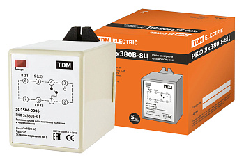 TDM Реле контроля фаз цокольное серии РКФ 3х380В-8Ц SQ1504-0006
