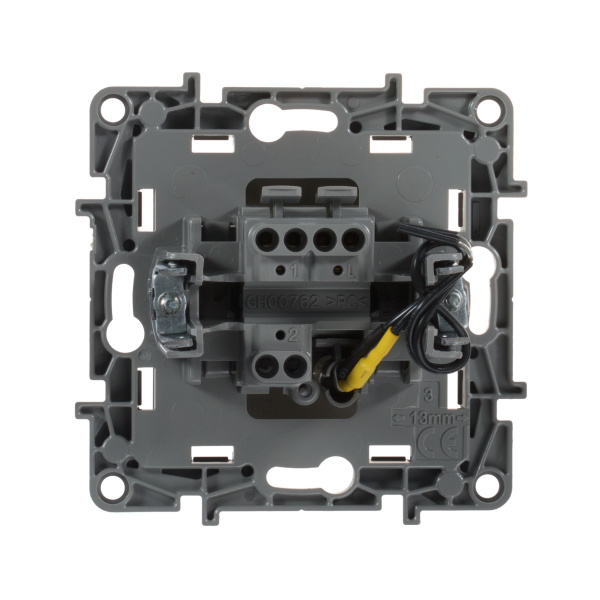 Купить Legrand Etika Слоновая кость Выключатель 1-клавишный с подсветкой, 10А, Винтовые клеммы 672303