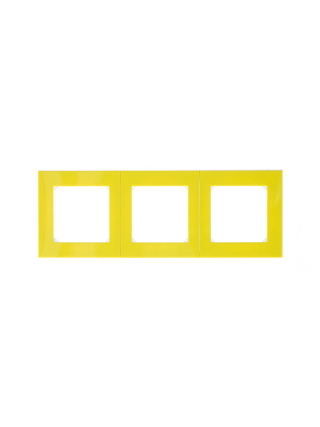 Купить ABB EPJ Levit жёлтый / дымчатый чёрный Рамка 3 поста 2CHH015030A6064