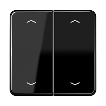 JUNG Клавиша для KNX кнопки, 2 группы с символами "стрелки" дюропласт черный CD102PSW