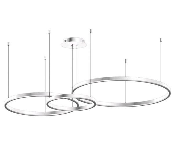 Kink Light 08223,01PA(4000K) Подвес диммируемый Тор белый w133.5*95(d80+60+40) h110 Led 110w (4000k)