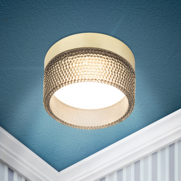 ЭРА Встраиваемый светильник под лампу GX53 ЭРА DK97 GD/BK черный золото