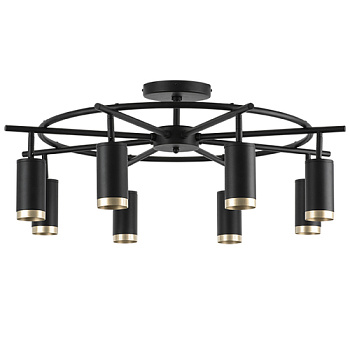 Lightstar LR71837840 Люстра RULLO 8х50W GU10 ЧЕРНЫЙ (571718+214437-8+203440), шт