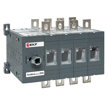 EKF Рубильник 315A 4P реверсивный без рукоятки управления TwinBlock