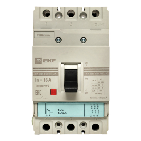 Купить EKF Выключатель автоматический ВА-99М-ОМ 100/ 16А 3P 35кА PROxima