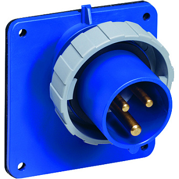 ABB BAU Вилка панельная прямая 216BAU4W, 16A, 2P+E, IP67, 4ч 2CMA166676R1000