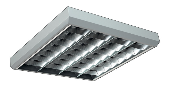 Купить СТ ARS/S 418 HF Светильник люминесцентный накладной зерк.реш.4х18W T8 G13