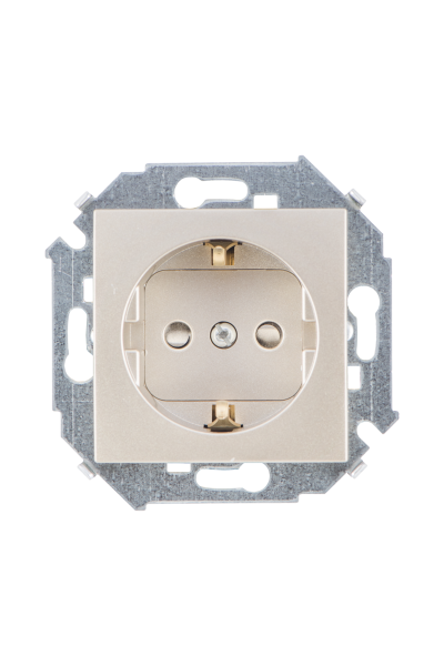 Купить Simon 15 Шампань Розетка с/з, 16А, 250В, винт.зажим 1591432-034