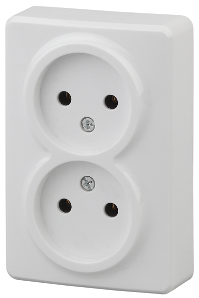 ЭРА 11-2202-01 Эксперт Белый Розетка 2-ая б/з ОУ