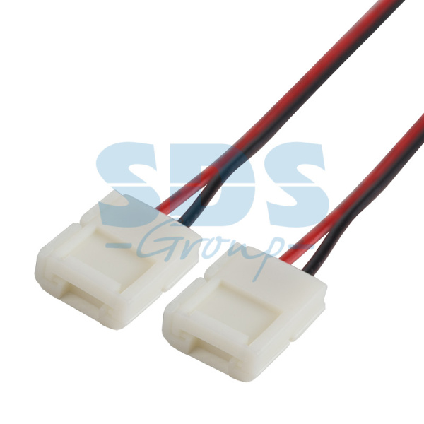 LAMPER Коннектор соединительный (2 разъема) для одноцветных светодиодных лент 120 диодов/метр, длина 15 см 144-014