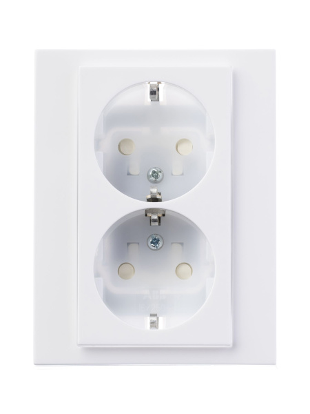 Купить ABB EPJ Levit белый / ледяной Розетка двойная с заземл, со шторками 2CHH223457C6001
