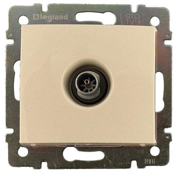 Legrand DIY Valena Крем Розетка TV единственная 1,5 дБ 695618