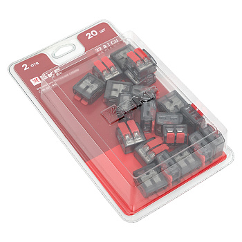 EKF Клемма СМК 221-412 с рычагом 2 отверстия 0.2-4.0 мм2 блистер PROxima