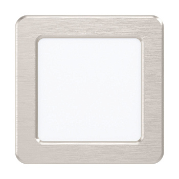 Eglo 99167 Светодиодный встраиваемый cветильник FUEVA 5, 5,5W (LED), 117х117, ET26, 650lm, 3000K, сталь, никель