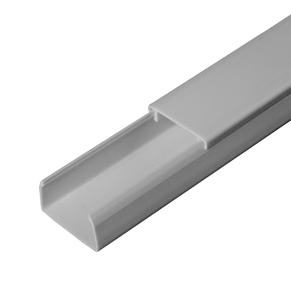 Промрукав Кабель-канал серый RAL 7035 2-й замок в п/э 25х16 (80м/уп) PR03.0072
