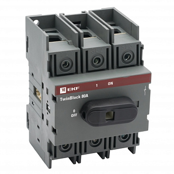 EKF PROxima Рубильник 80A 3P c рукояткой управления для прямой установки TwinBlock