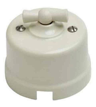 BIRONI Лизетта Пластик Слоновая кость Выключатель перекрестный 1-кл B1-203-211