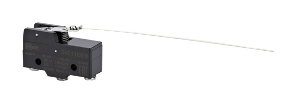 Dekraft Миниатюрный конц. вык. 1НО1НЗ шарнирного типа с коротким рычагом и длинной рукояткой