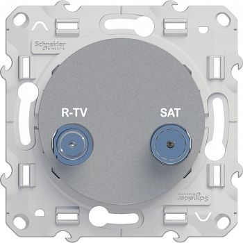 SE Odace Алюминий Розетка R-TV/SAT оконечная S53R455