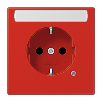 JUNG SCHUKO розетка с полем для надписи 9x58 мм, красный LS1520BFNAKORT