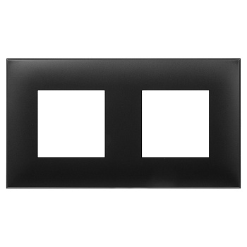DKC Рамка "Avanti", "Черный матовый", 2 поста (4 мод.)