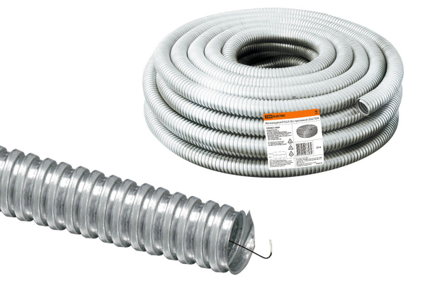 TDM Металлорукав РЗ-Ц-Х 38 с протяжкой (25м) SQ0403-0009