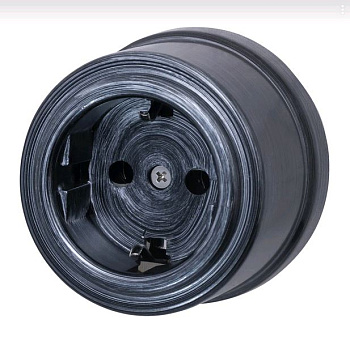 BIRONI Лизетта Пластик Серебряный век Розетка с/з B1-101-11