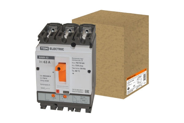TDM ВА89-32 3Р 63А 70кА SQ0751-0046