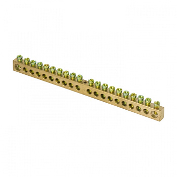 EKF PROxima Шина PEN "ноль-земля" (8х12мм) 20 отверстий латунь крепеж по центру