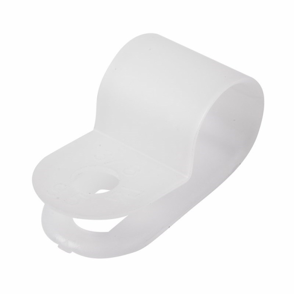 Кабельная скоба под винт 9 мм, белая, упаковка 50 шт. Rexant 07-4409