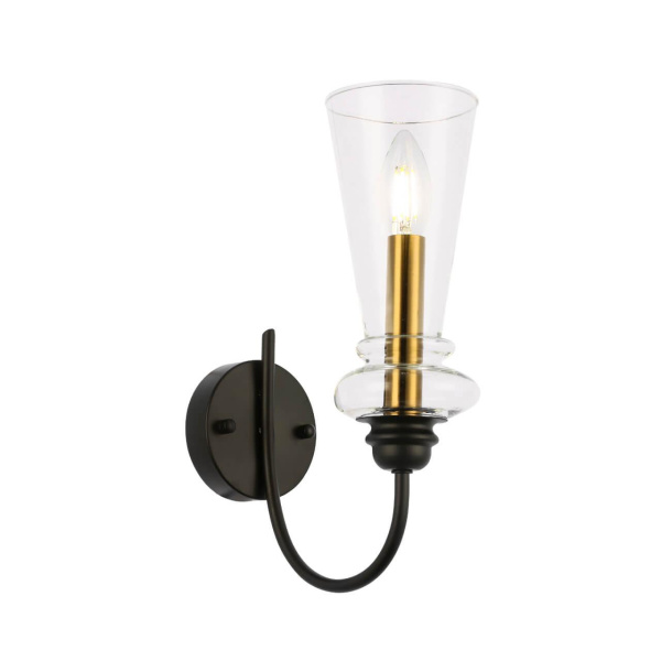 Купить Evoluce SLE112401-01 Светильник настенный Черный/Прозрачный E14 1*40W