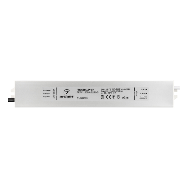 Купить Arlight Блок питания ARPV-12080-SLIM-D (12V, 6.7A, 80W) (IP67 Металл, 3 года) 025744(1)