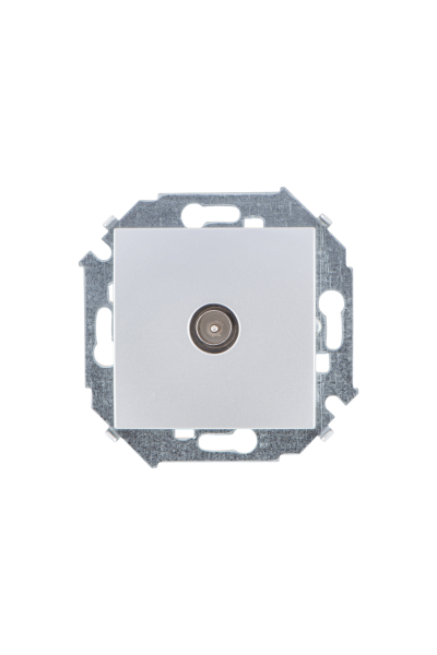 Купить Simon 15 Алюминий Розетка TV одиночная, винт.зажим 1591475-033