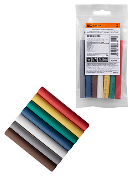 TDM Набор трубок термоусаживаемых, клеевых ТТкНГ(3:1) "Полицвет 7,9/2,65" SQ0548-2206