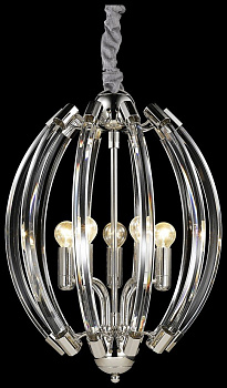 Wertmark WE149.05.203 Светильник подвесной Никель/Прозрачный E14 5*40W