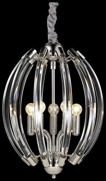 Wertmark WE149.05.203 Светильник подвесной Никель/Прозрачный E14 5*40W