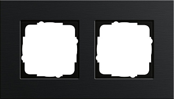 Gira ESP Черный анодированный алюминий Рамка 2-ая 0212126