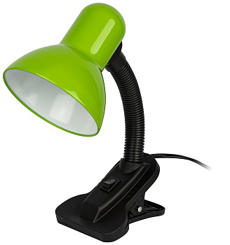 ЭРА Настольный светильник ЭРА N-102-Е27-40W-GR на прищепке зелёный