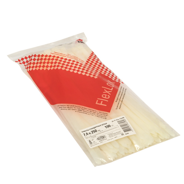 Купить EKF PROxima Хомут P6.6 стандартный (б), 7.6x250 (100шт) FlexLock