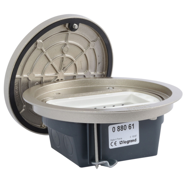 Купить Legrand Коробка напольная круглая IP 66 со съемной крышкой 4 модуля нержавеющая сталь 088061