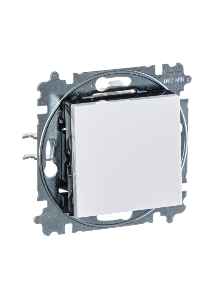 Купить ABB EPJ Levit белый / дымчатый чёрный Переключатель 1-клавишный 2CHH590645A6062