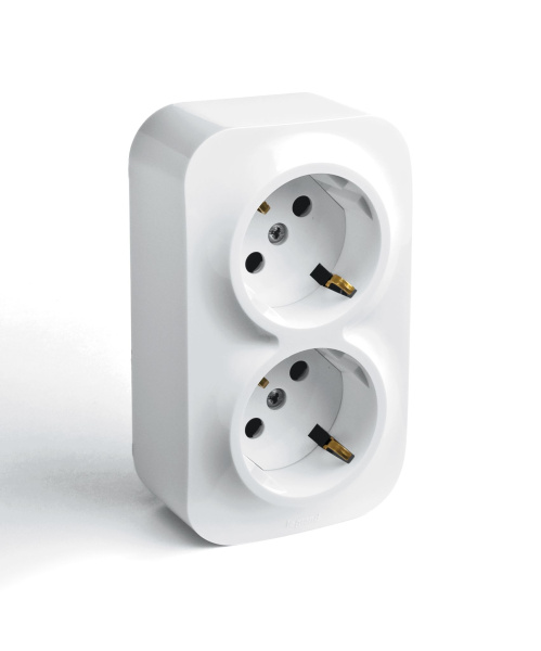 Купить Legrand Quteo Белый Розетка 2-я с/з с шт 782223