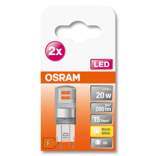 Купить Osram LEDPIN20 CL 1,9W/827 230V G9 10X2 4058075449831