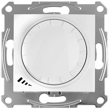 SE Sedna Бел Светорегулятор LED поворотно-нажимной, проходной, универсальный 4-400 Вт SDN2201221